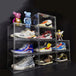 Buy 10PC Black Stackable Shoe Display Box Hard Acrylic Sneaker Storage Containers Case discounted | Products On Sale Australia