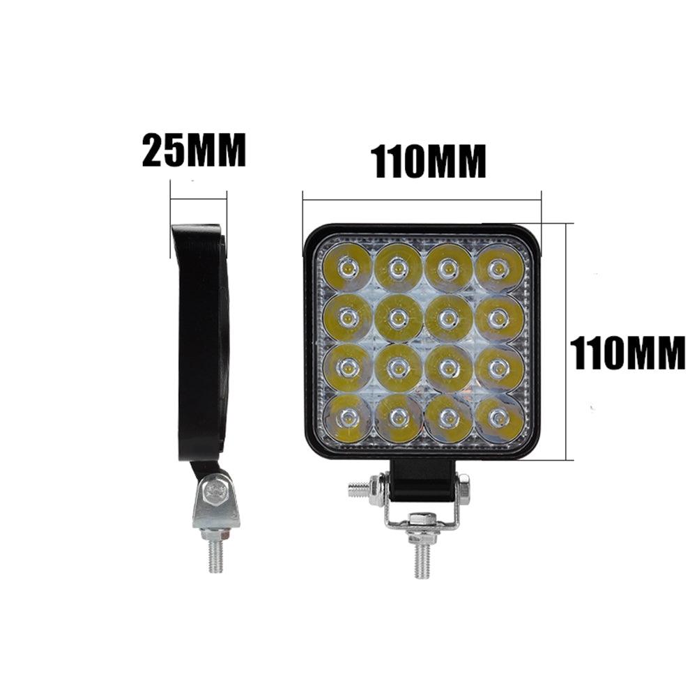 Buy 10PCS 80W CREE FLOOD LED Work Lights 12V 24V Boat Camping Square 4inch Bar discounted | Products On Sale Australia