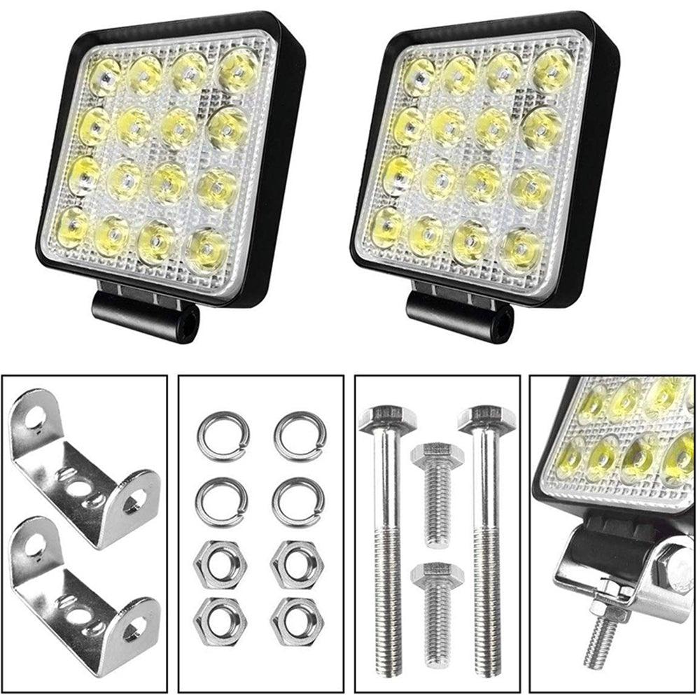 Buy 10PCS 80W CREE FLOOD LED Work Lights 12V 24V Boat Camping Square 4inch Bar discounted | Products On Sale Australia