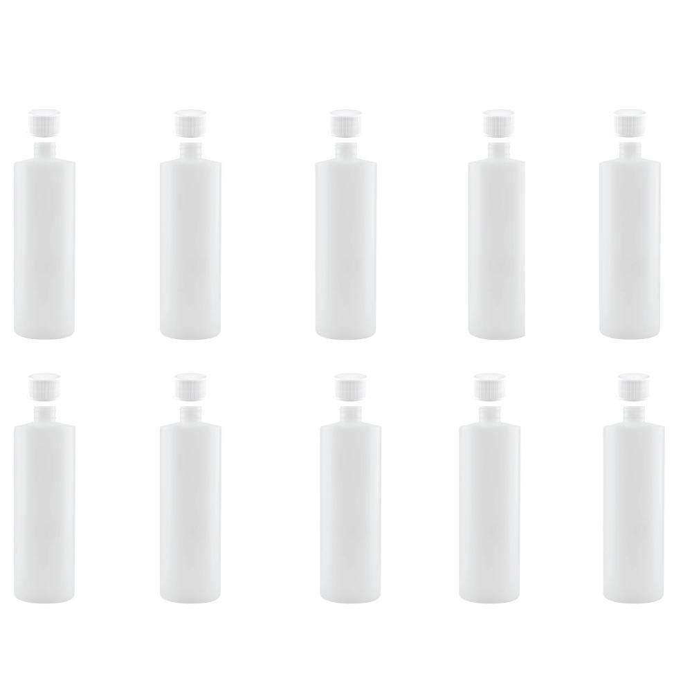 Buy 10x 1L Clear HDPE Round Bottle + 28/410 Caps - Empty Plastic Food Storage discounted | Products On Sale Australia