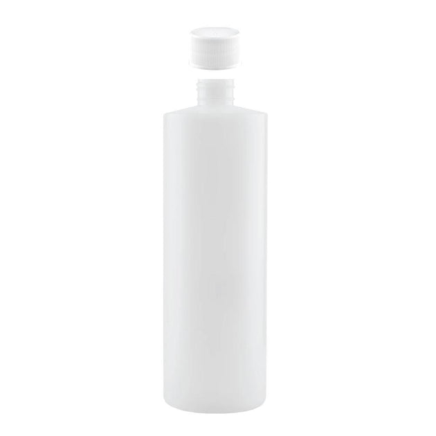 Buy 10x 250ml Clear HDPE Round Bottle + 28/410 Caps - Empty Plastic Food Storage discounted | Products On Sale Australia