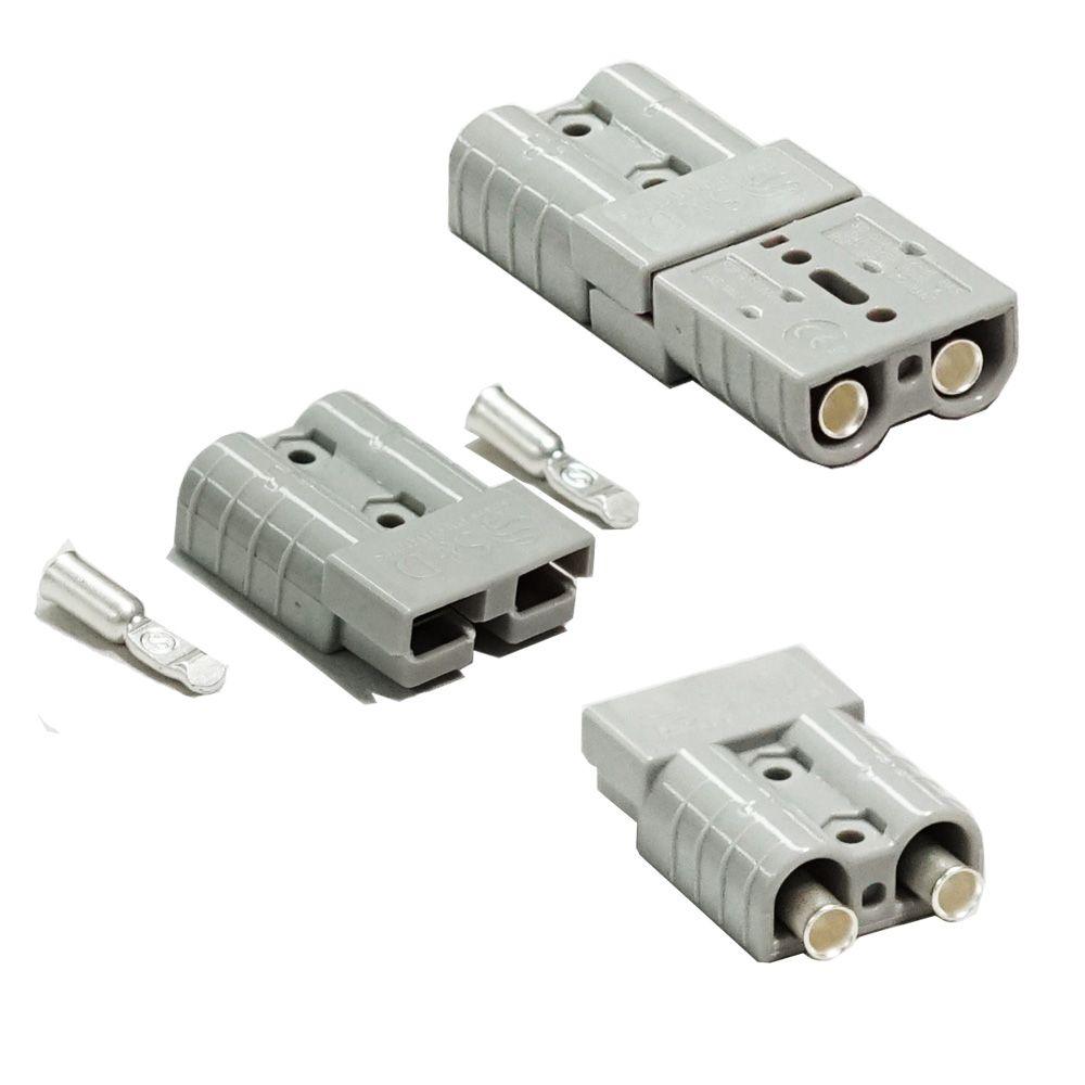 Buy 10x Anderson Style Plug connector 50AMP Caravan Trailer Solar 6AWG GREY discounted | Products On Sale Australia