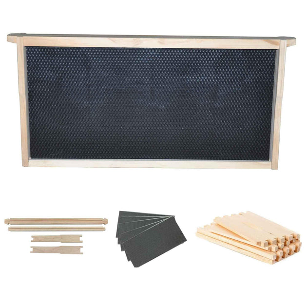 Buy 10x Wood Frames Plastic Foundations Unassembled Deep Hive Brood Frame Beekeeping discounted | Products On Sale Australia