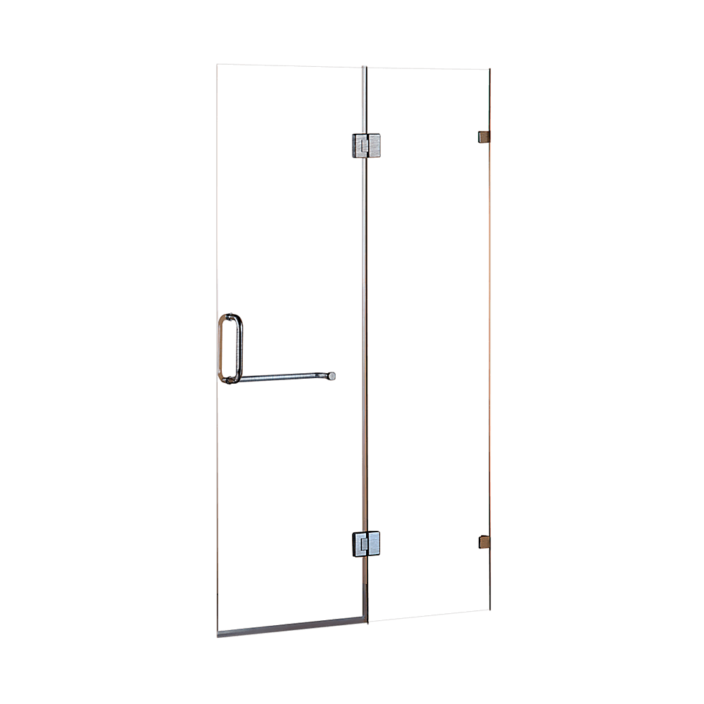 Buy 110 x 200cm Wall to Wall Frameless Shower Screen 10mm Glass By Della Francesca discounted | Products On Sale Australia