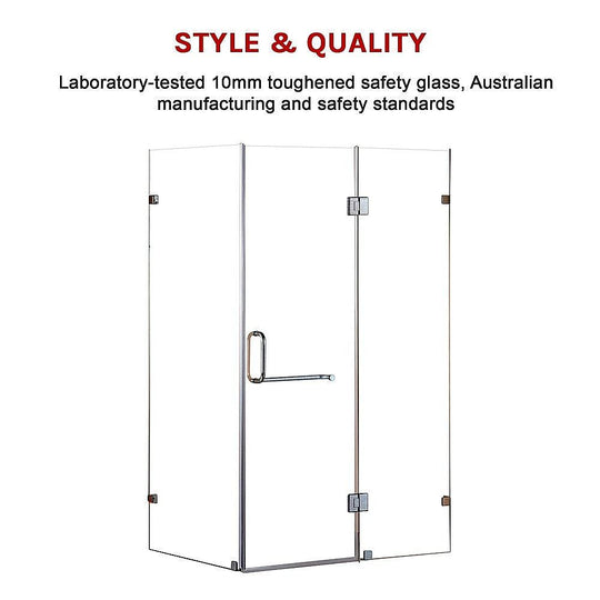 Buy 1100 x 900mm Frameless 10mm Glass Shower Screen By Della Francesca discounted | Products On Sale Australia