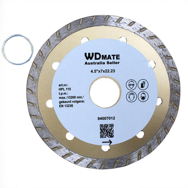 Buy 115mm Dry Wet Turbo Diamond Circular Saw Blade 4.5" Cutting Disc 20/22.3mm Tile discounted | Products On Sale Australia