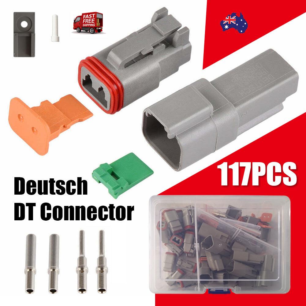 Buy 117PCS Deutsch Kit DT 2 Way Series Connector Plug Waterproof Auto Marine DT 2Pin discounted | Products On Sale Australia