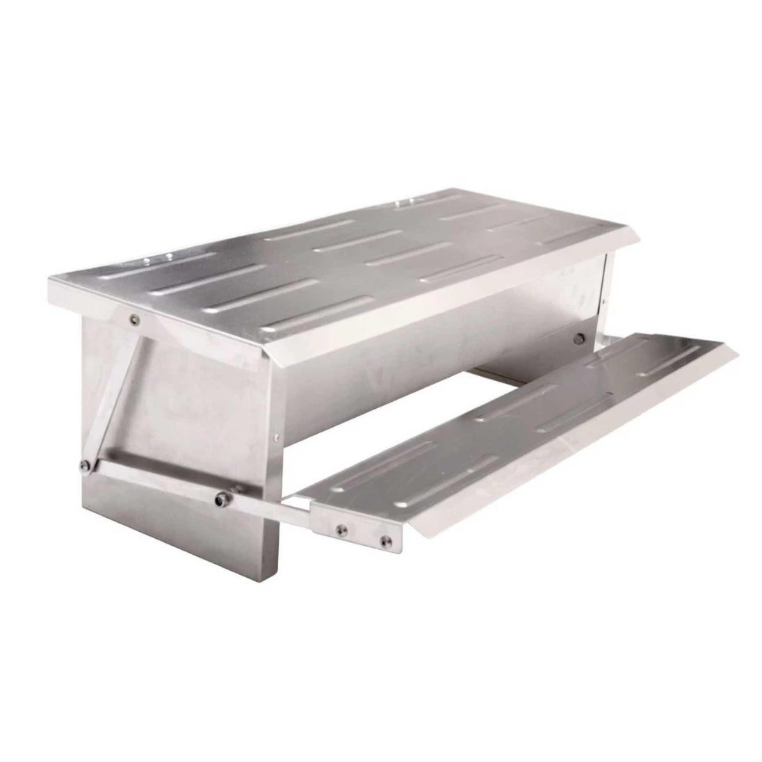 Buy 11L Automatic Chook Chicken Feeder Poultry Auto Treadle Aluminium Metal Feeders discounted | Products On Sale Australia