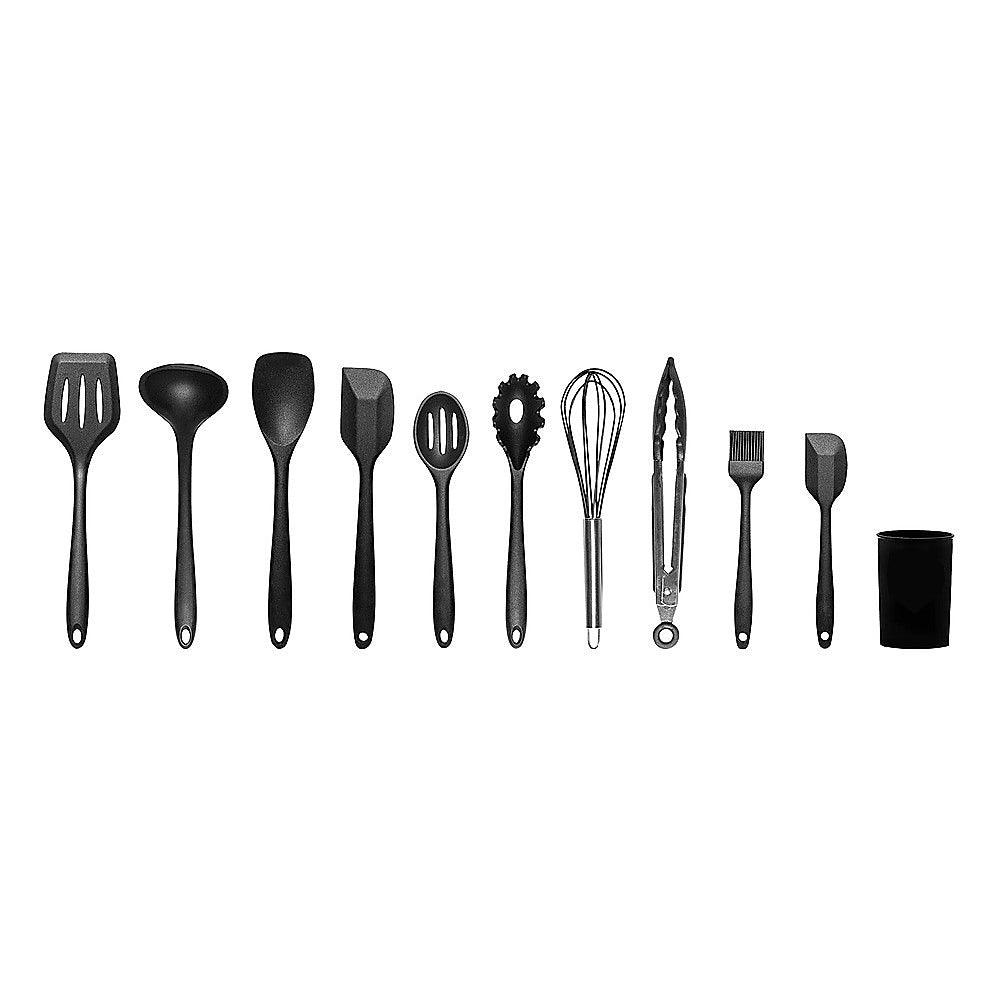 Buy 11pcs Kitchen Utensil Set Silicone Heat-Resistant Non-Stick Kitchen Utensils kit discounted | Products On Sale Australia