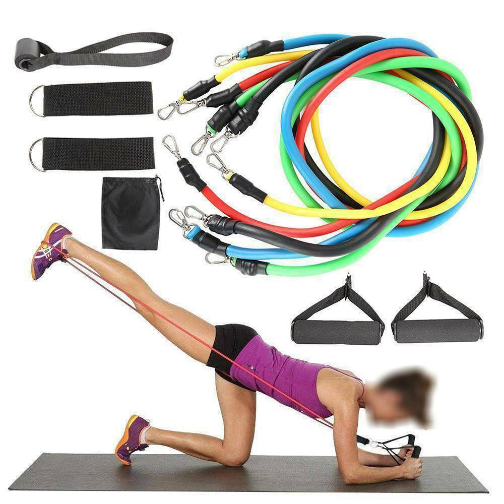 Buy 11Pcs/Set Pull Rope Belt Elastic Home Gym Fitness Exercise Resistance Band discounted | Products On Sale Australia