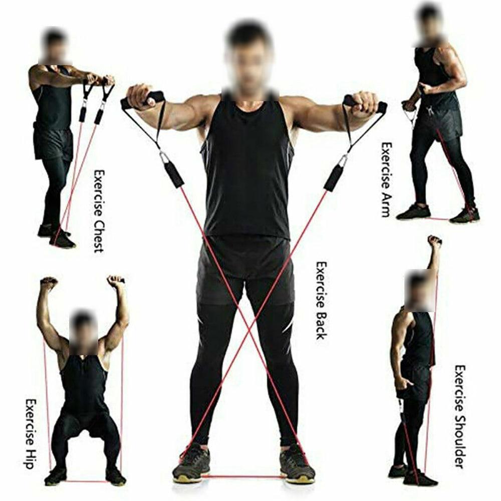 Buy 11Pcs/Set Pull Rope Belt Elastic Home Gym Fitness Exercise Resistance Band discounted | Products On Sale Australia