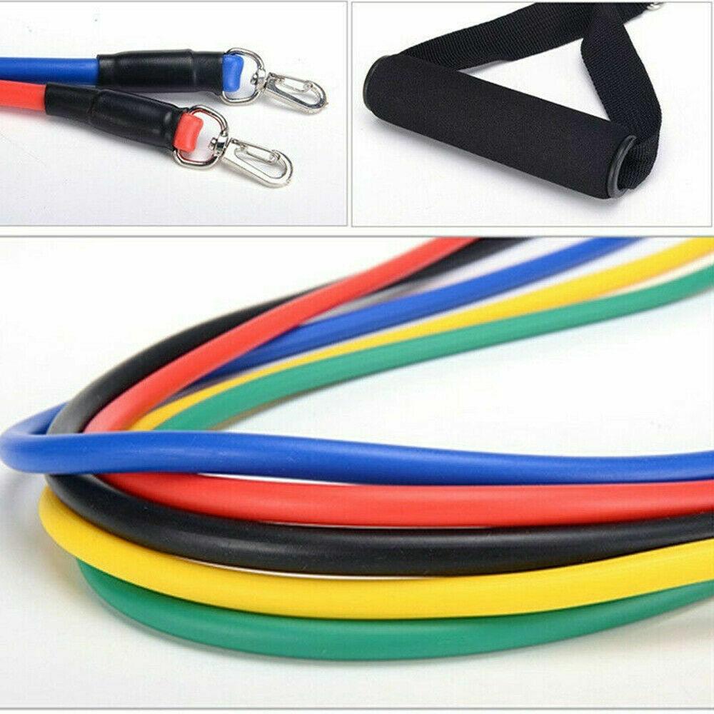 Buy 11Pcs/Set Pull Rope Belt Elastic Home Gym Fitness Exercise Resistance Band discounted | Products On Sale Australia