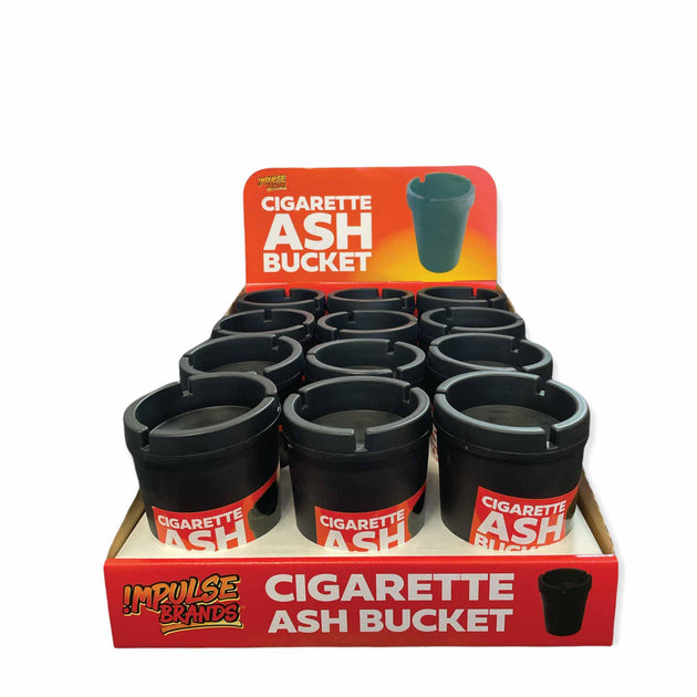 Buy 12 Pk Cigarette Ashtray Bucket Black with Lid Large Tobacco Ash Smoke Car Holder discounted | Products On Sale Australia