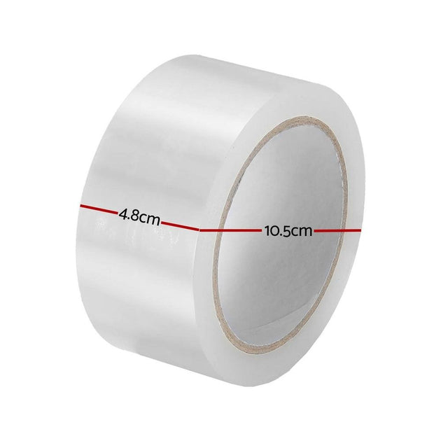 Buy 12 Rolls Packing Packaging Tape Sticky Clear Sealing Tapes Transparent 48mmx75m discounted | Products On Sale Australia