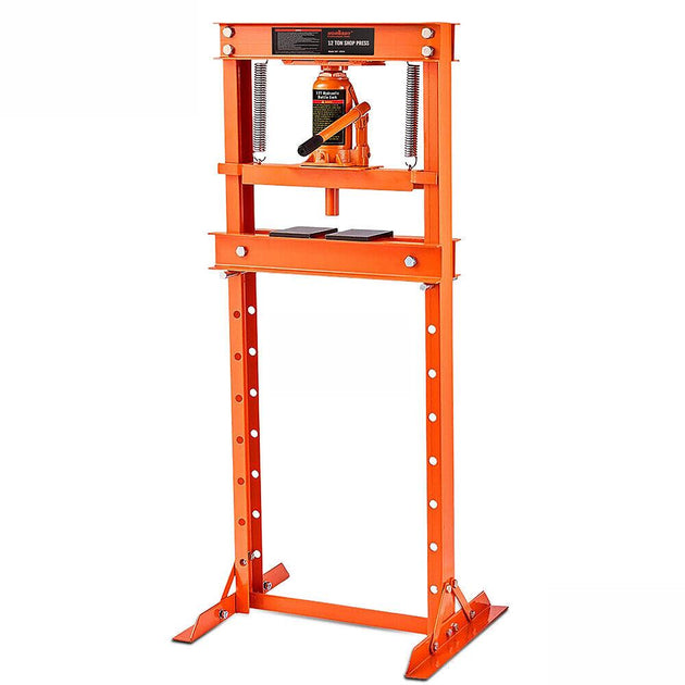 Buy 12-Ton Hydraulic Heavy Duty Floor Shop Press H-Frame Straightening Metal Garages discounted | Products On Sale Australia