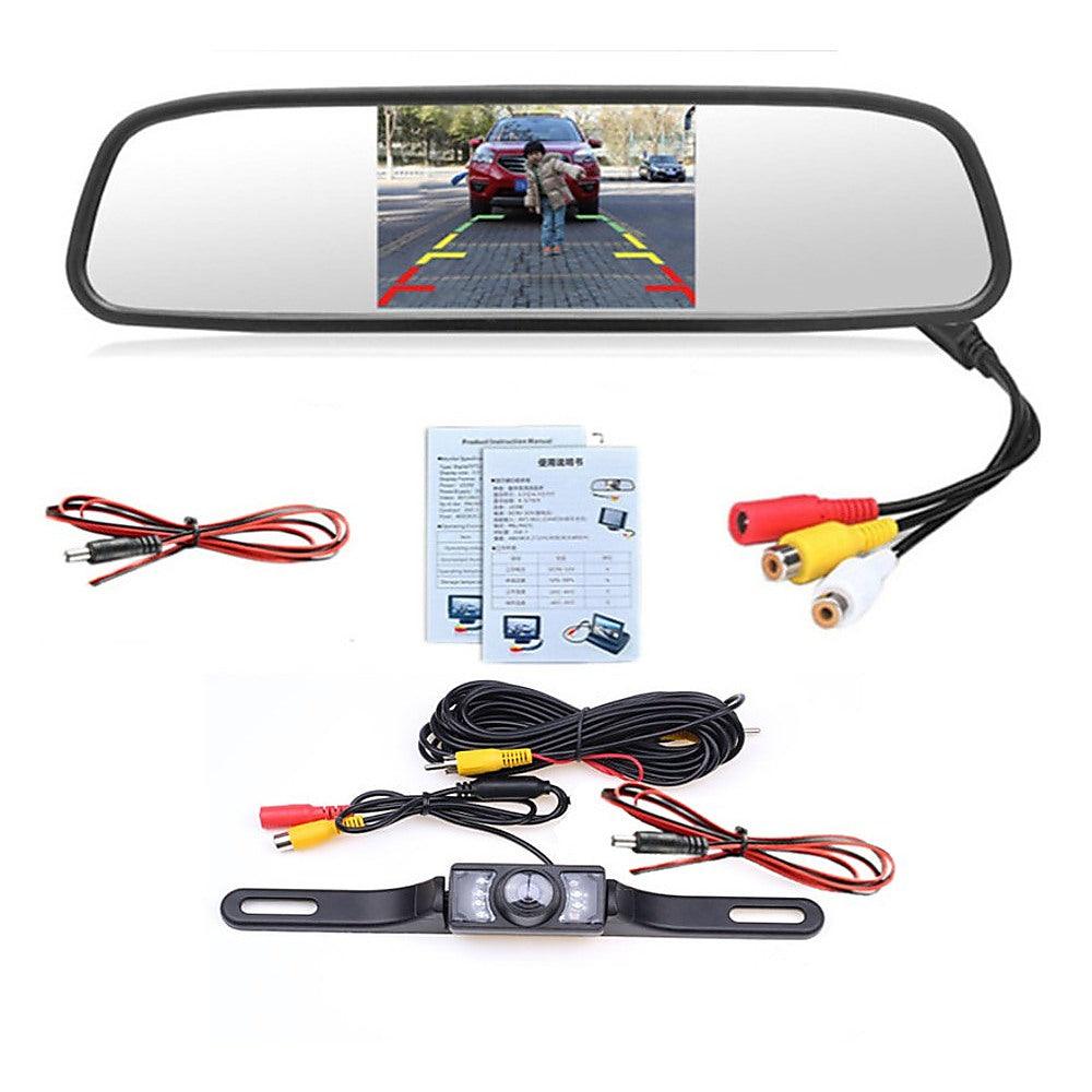 Buy 120 Degrees Camera Mirror Car Rear View Reverse Night Vision Parking System Kit discounted | Products On Sale Australia