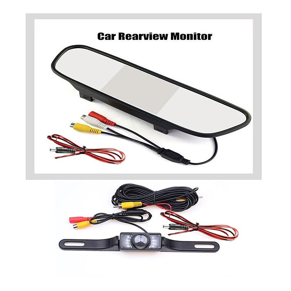 Buy 120 Degrees Camera Mirror Car Rear View Reverse Night Vision Parking System Kit discounted | Products On Sale Australia