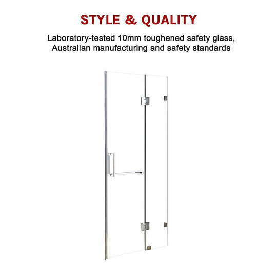 Buy 120 x 200cm Wall to Wall Frameless Shower Screen 10mm Glass By Della Francesca discounted | Products On Sale Australia