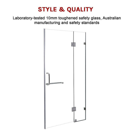 Buy 120 x 200cm Wall to Wall Frameless Shower Screen 10mm Glass By Della Francesca discounted | Products On Sale Australia