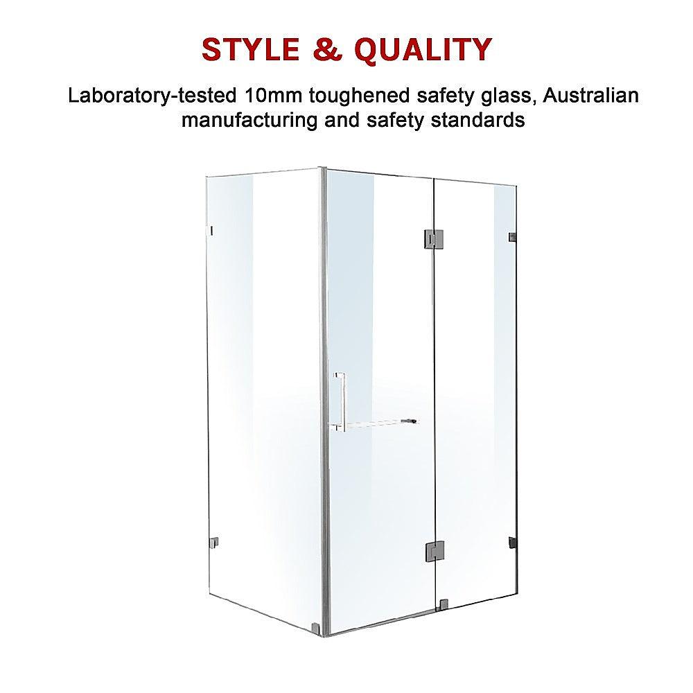 Buy 1200 x 1000mm Frameless 10mm Glass Shower Screen By Della Francesca discounted | Products On Sale Australia