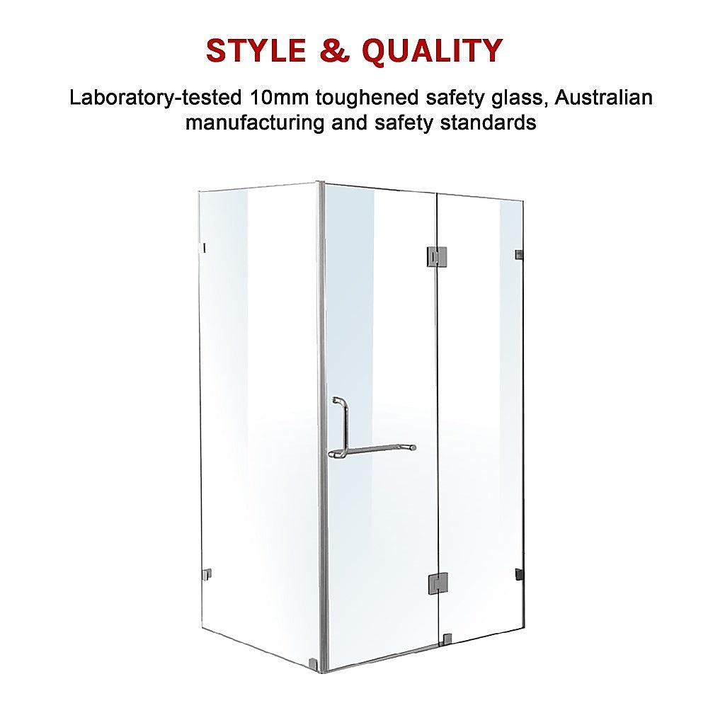 Buy 1200 x 1000mm Frameless 10mm Glass Shower Screen By Della Francesca | Products On Sale Australia