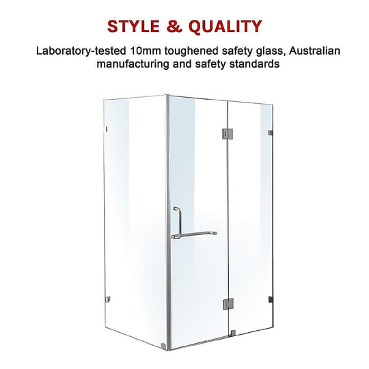 Buy 1200 x 1000mm Frameless 10mm Glass Shower Screen By Della Francesca discounted | Products On Sale Australia