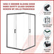 Buy 1200 x 1000mm Sliding Door Nano Safety Glass Shower Screen By Della Francesca discounted | Products On Sale Australia