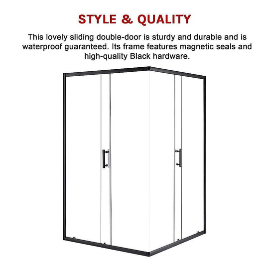 Buy 1200 x 1000mm Sliding Door Nano Safety Glass Shower Screen By Della Francesca discounted | Products On Sale Australia