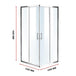 Buy 1200 x 1000mm Sliding Door Nano Safety Glass Shower Screen By Della Francesca discounted | Products On Sale Australia