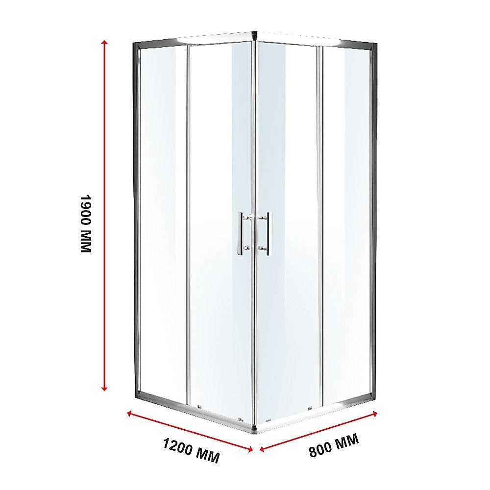 Buy 1200 x 800mm Sliding Door Nano Safety Glass Shower Screen By Della Francesca discounted | Products On Sale Australia