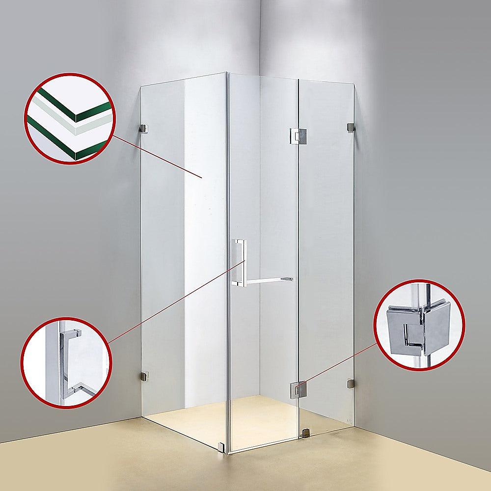 Buy 1200 x 900mm Frameless 10mm Glass Shower Screen By Della Francesca discounted | Products On Sale Australia