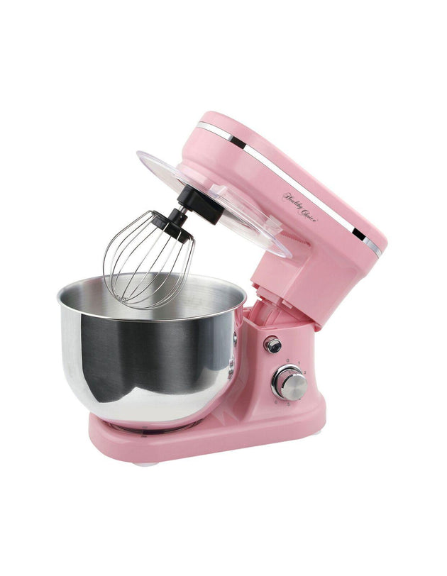 Buy 1200W Mix Master 5L Kitchen Stand (Pink) w/ Bowl/ Whisk/ Beater discounted | Products On Sale Australia