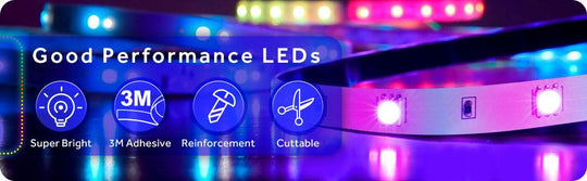 Buy 12M LED Strip Lights Rope Light for Bedroom and Home (5050 Lights Strip App with Remote Control) discounted | Products On Sale Australia