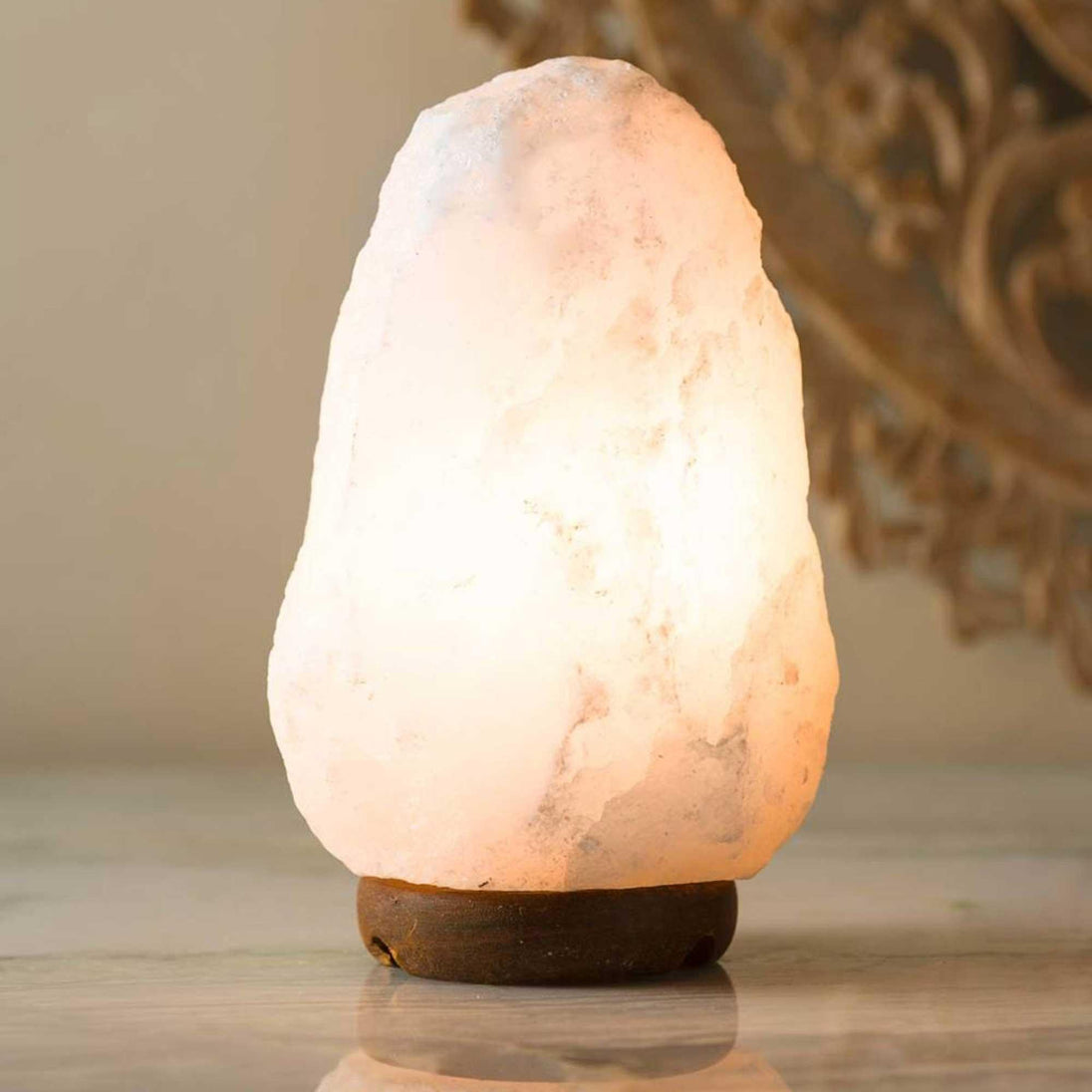 Buy 12V 12W 1-2Kg Himalayan White Salt Lamp Crystal Rock Natural Shape Unique Lamps discounted | Products On Sale Australia