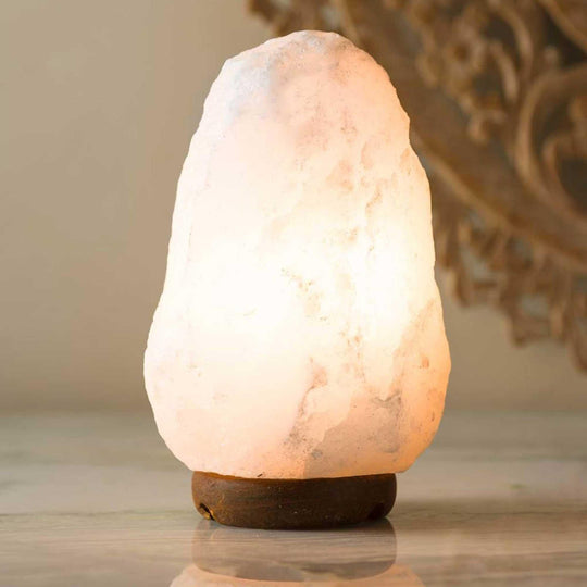 Buy 12V 12W 1-2Kg Himalayan White Salt Lamp Crystal Rock Natural Shape Unique Lamps discounted | Products On Sale Australia