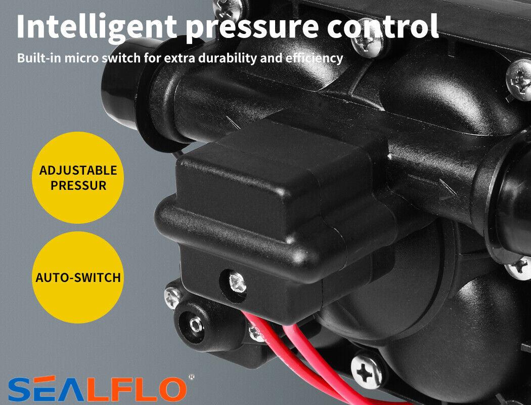 Buy 12V Caravan Water Pump High Pressure Self-priming rv Camping Boat 55PSI 11.3L/M discounted | Products On Sale Australia