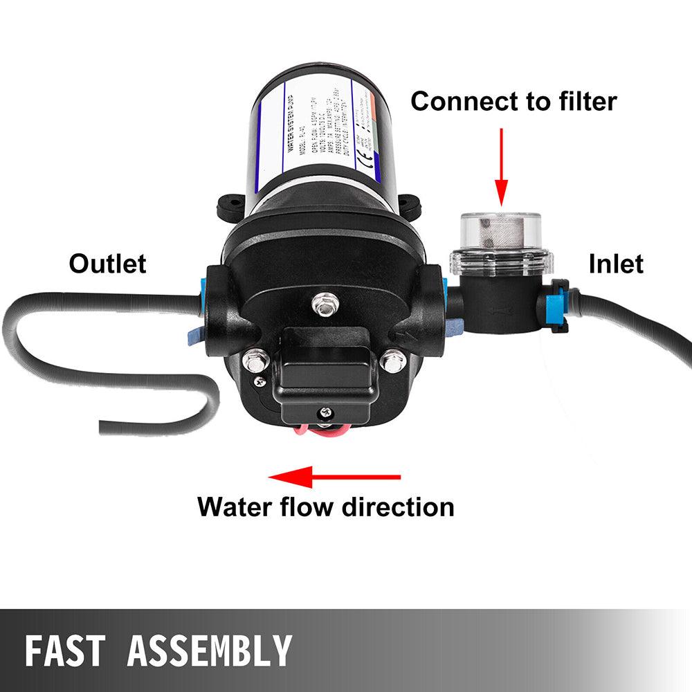 Buy 12V Water Pump FL-40 High Pressure 17/10LPM For Caravan Boat Camp Washdown discounted | Products On Sale Australia