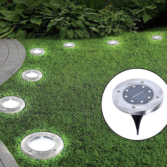 Buy 12x Solar Powered LED Buried Inground Recessed Light Garden Outdoor Deck Path discounted | Products On Sale Australia