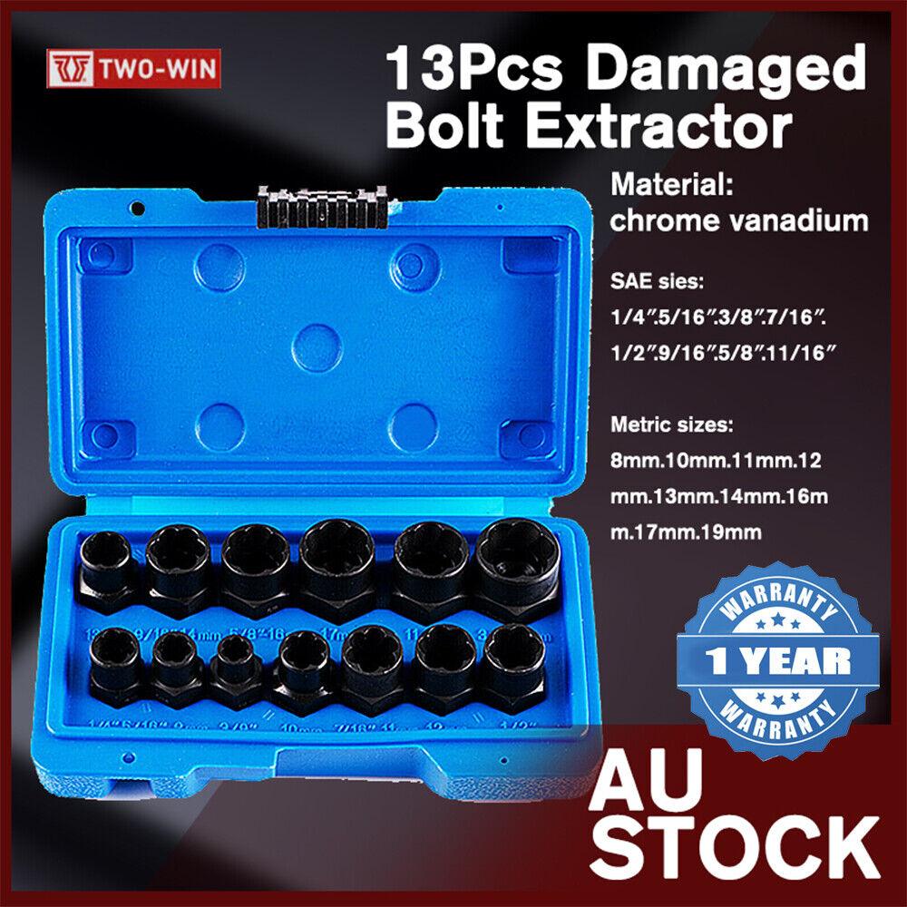 Buy 13-Piece Impact Bolt & Nut Remover Set Nut Extractor Socket Bolt Remover Tool discounted | Products On Sale Australia