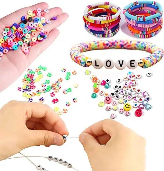 Buy 13200PCS 84 Colours Flat Round Polymer Clay Beads Kit Heishi Alphabet Letter Beads for Jewellery Bracelet Necklace Making discounted | Products On Sale Australia