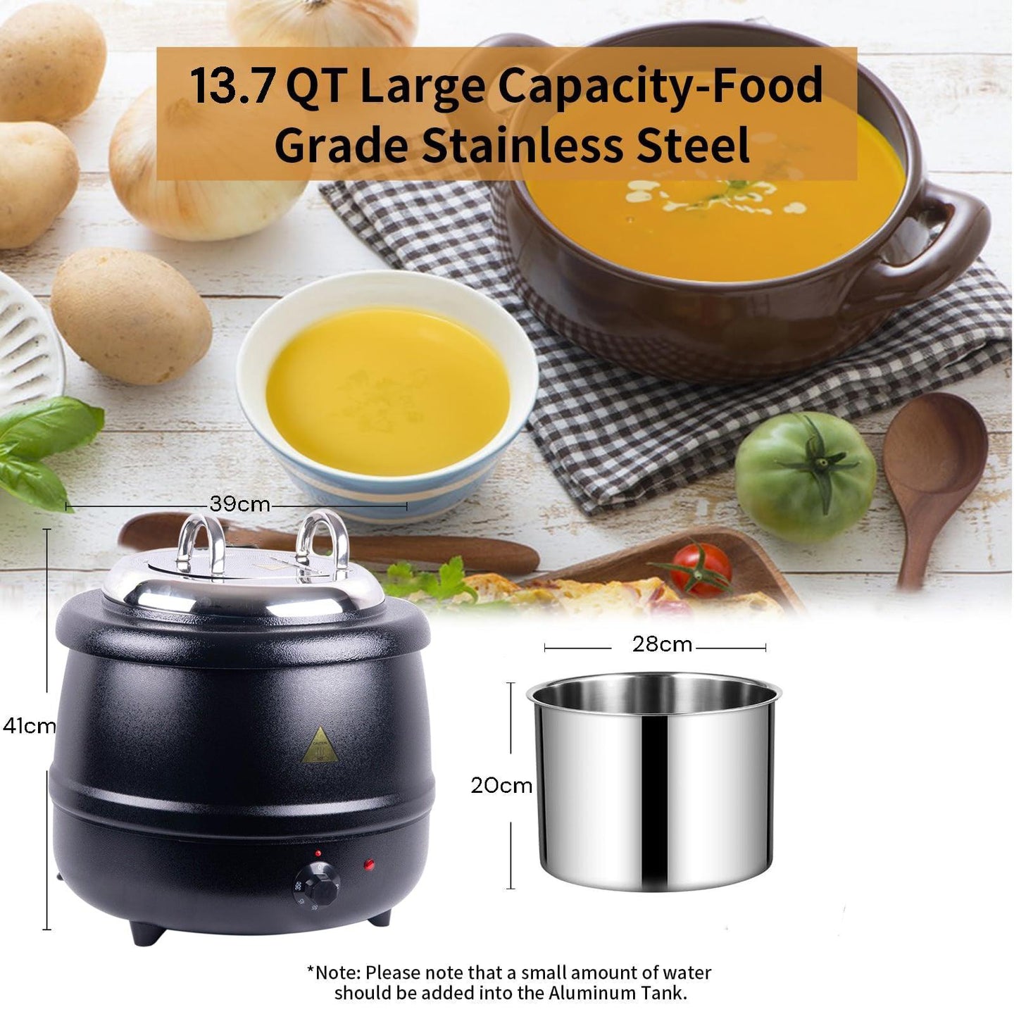 Buy 13L Restaurant Electric Buffet Food Warmer Commercial Food Warmers Soup Warmer discounted | Products On Sale Australia