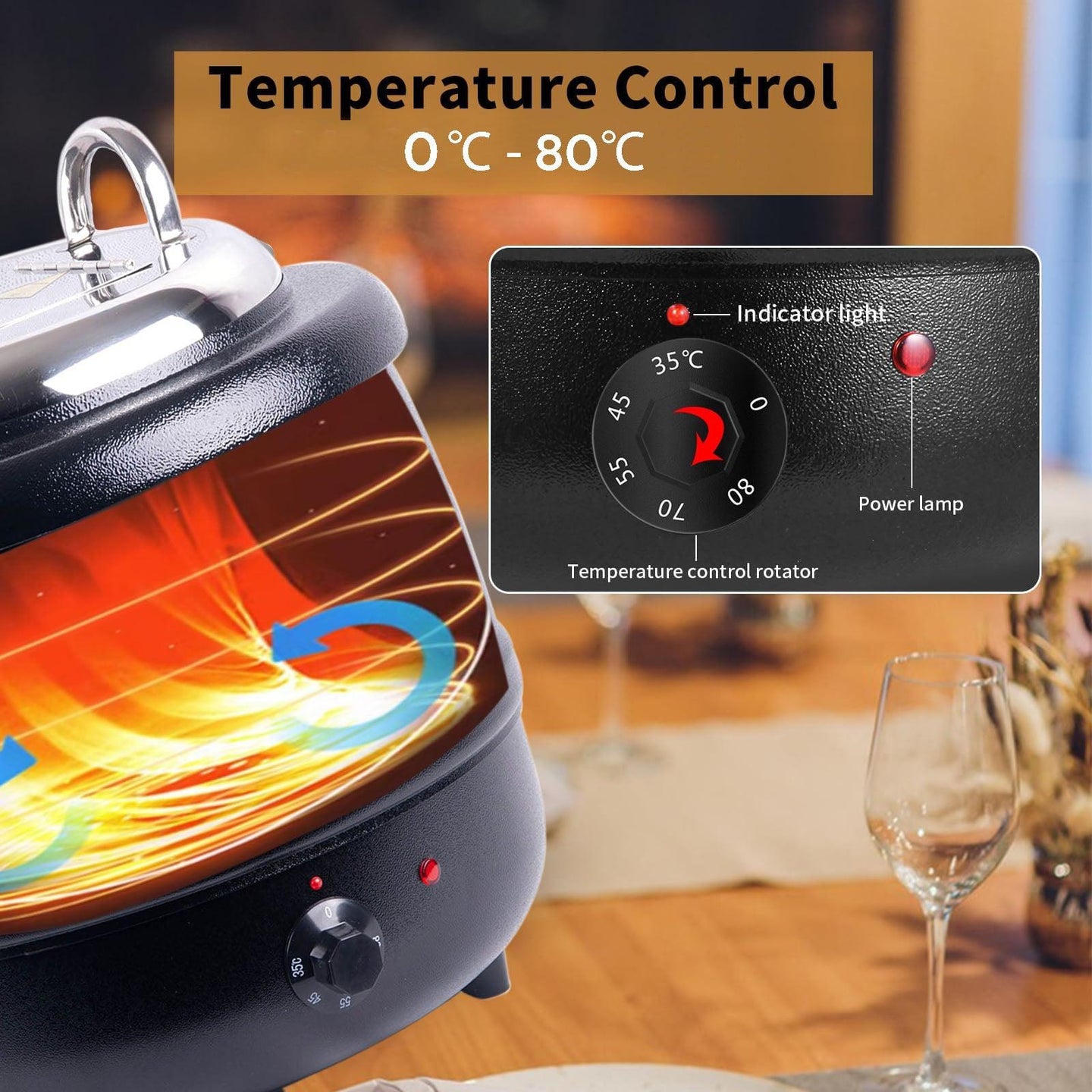 Buy 13L Restaurant Electric Buffet Food Warmer Commercial Food Warmers Soup Warmer discounted | Products On Sale Australia