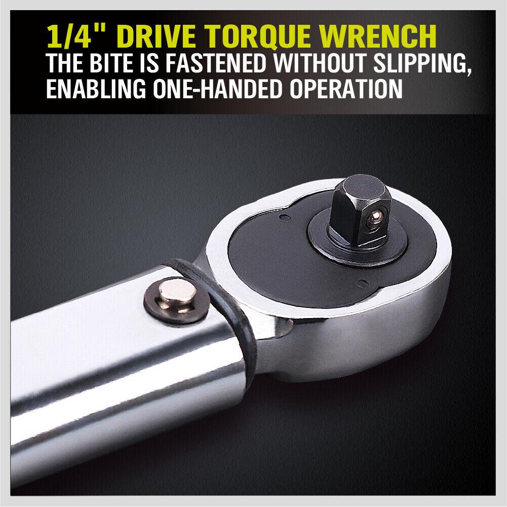 Buy 1/4" Drive Click Torque Wrench 5-25NM Ratchet Spanner Adjustable Hand Repair New discounted | Products On Sale Australia