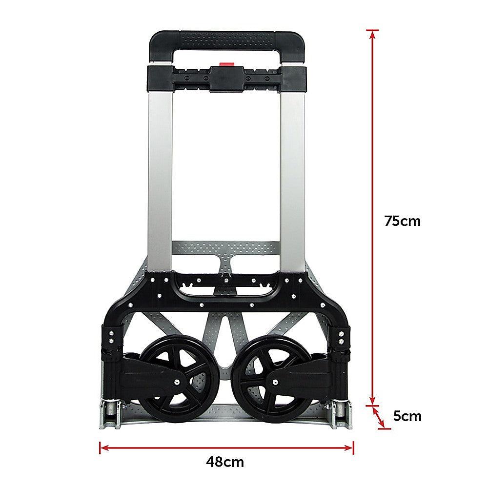 Buy 150KG Portable Cart Folding Dolly Push Truck Hand Collapsible Luggage Trolley discounted | Products On Sale Australia