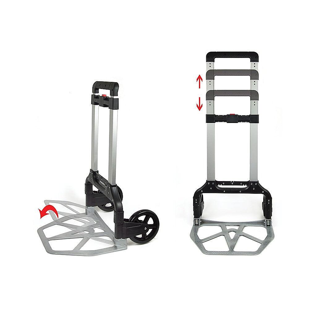 Buy 150KG Portable Cart Folding Dolly Push Truck Hand Collapsible Luggage Trolley discounted | Products On Sale Australia