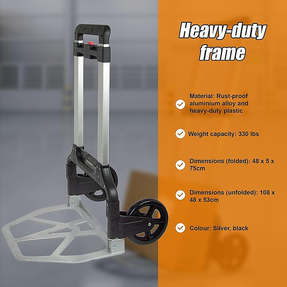 Buy 150KG Portable Cart Folding Dolly Push Truck Hand Collapsible Luggage Trolley discounted | Products On Sale Australia