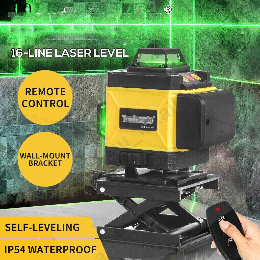 Buy 16 Line Laser Level 4D Green Light Auto Self Leveling 360 degree Rotary Cross discounted | Products On Sale Australia