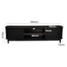 Buy 160cm Ribbed Black Entertainment Unit discounted | Products On Sale Australia