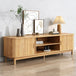 Buy 160cm Ribbed Natural Entertainment Unit discounted | Products On Sale Australia