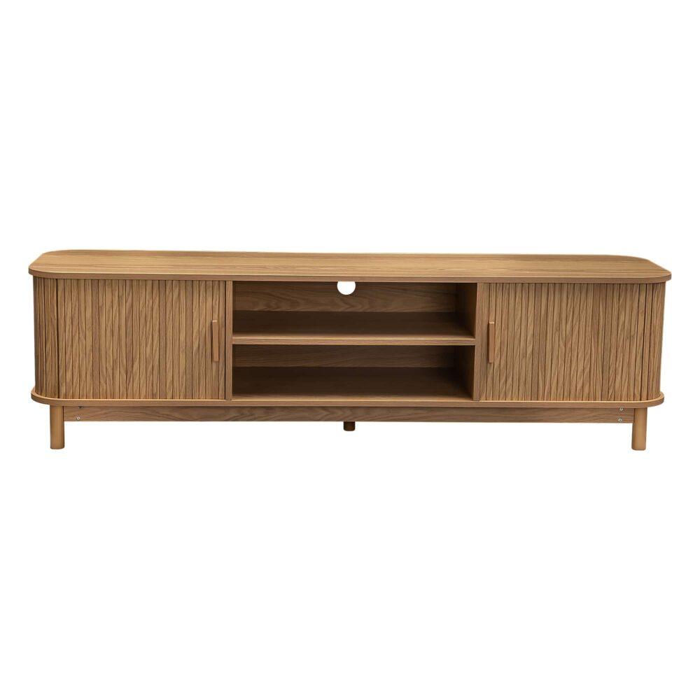 Buy 160cm Ribbed Natural Entertainment Unit discounted | Products On Sale Australia